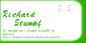richard stumpf business card